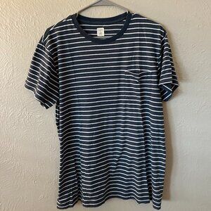 Blue & White J-Crew Striped T-Shirt